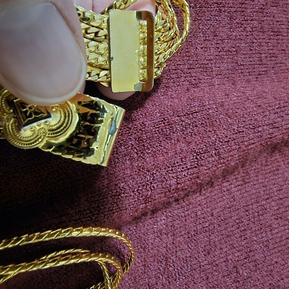 Gold plated vintage christian dior metal chain belt - Picture 5 of 5